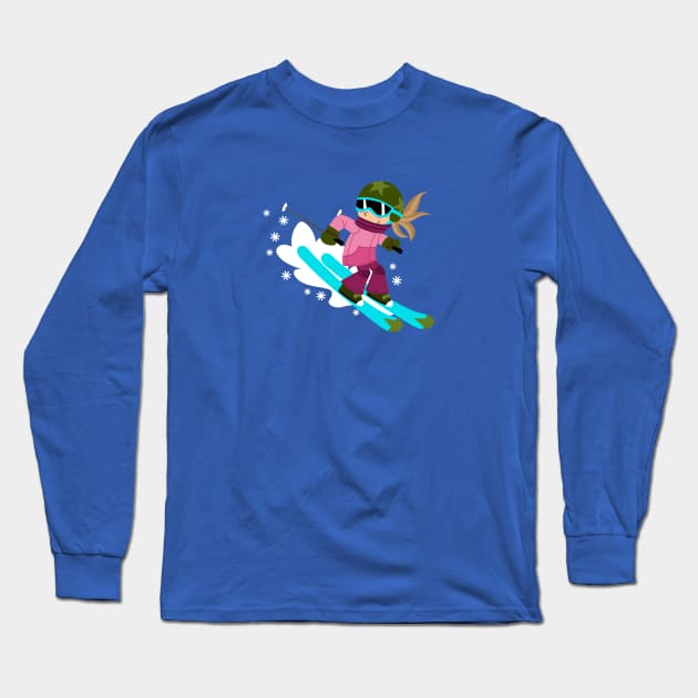 Skier girl Long Sleeve T-Shirt by JoanaJuheLaju1